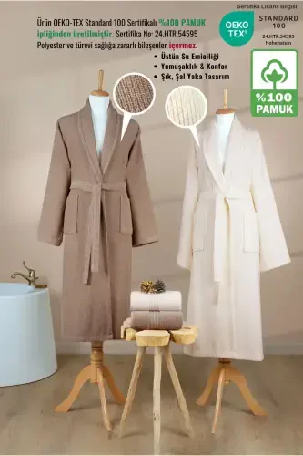 2-Piece Bathrobe Set 100% Cotton Certified, 4 Pieces - 2