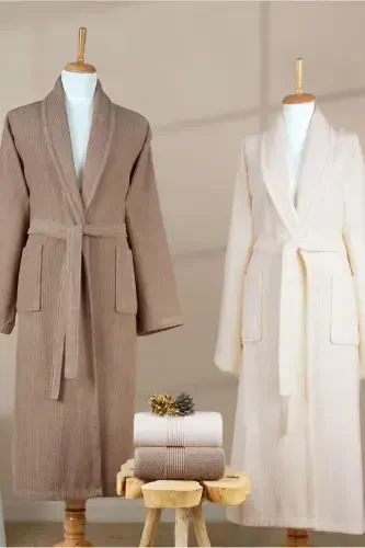 2-Piece Bathrobe Set 100% Cotton Certified, 4 Pieces - 4