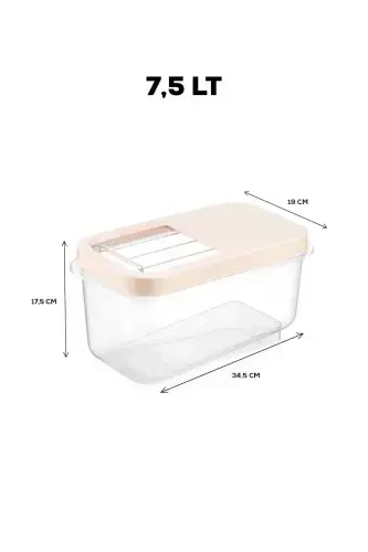2-piece Labeled 7.5 lt Detergent Storage Container with Sliding Lid, Tablet Detergent Storage Box, Cream-7.5 LT - MELENI HOME (1)