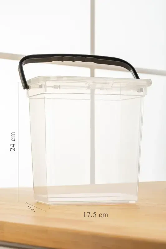 2-Piece Labeled Lid Detergent Storage Container - Portable Tablet Detergent Storage Box Transparent-White - 2