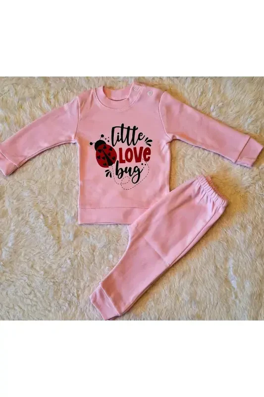 2-Piece Newborn Ribbed Organic Cotton Fabric Set 2-Piece Baby Girl Boy Set-Collarredredflower - 1