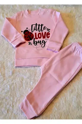 2-Piece Newborn Ribbed Organic Cotton Fabric Set 2-Piece Baby Girl Boy Set-Collarredredflower - 2