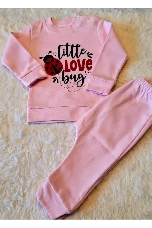 2-Piece Newborn Ribbed Organic Cotton Fabric Set 2-Piece Baby Girl Boy Set-Collarredredflower - 2