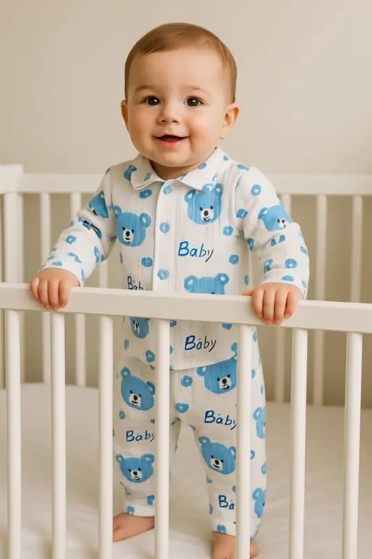 2-Piece Newborn Ribbed Organic Cotton Set - 1