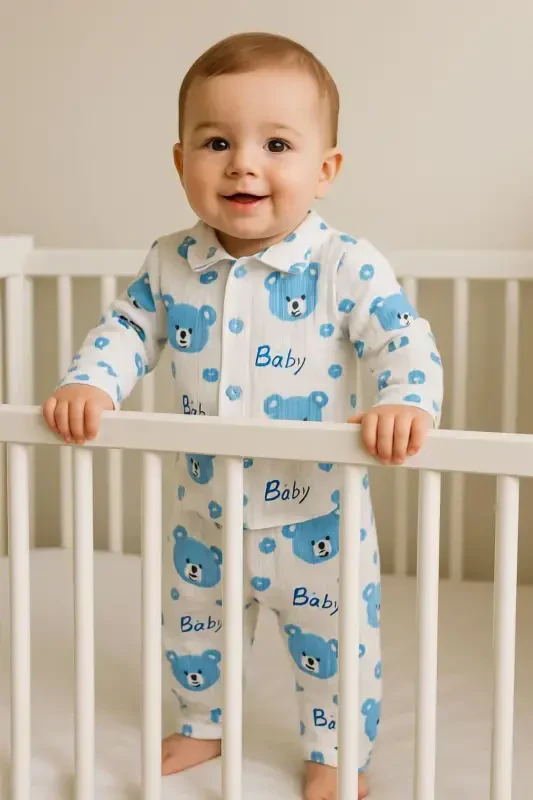 2-Piece Newborn Ribbed Organic Cotton Set - 1