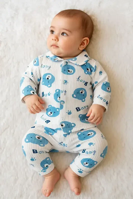 2-Piece Newborn Ribbed Organic Cotton Set - 2