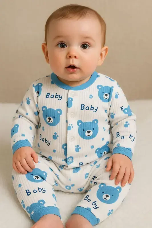 2-Piece Newborn Ribbed Organic Cotton Set - 3