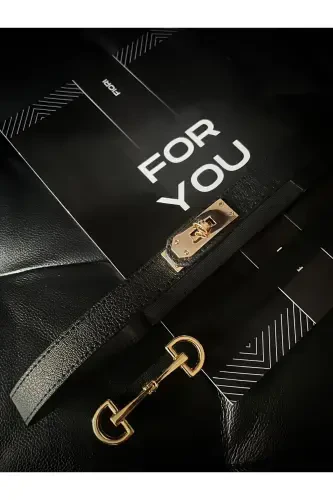 2-Piece Opportunity Product Thin and Elastic Women's Belt, Jacket Belt, Shirt Belt, Dress Belt-Black - 2