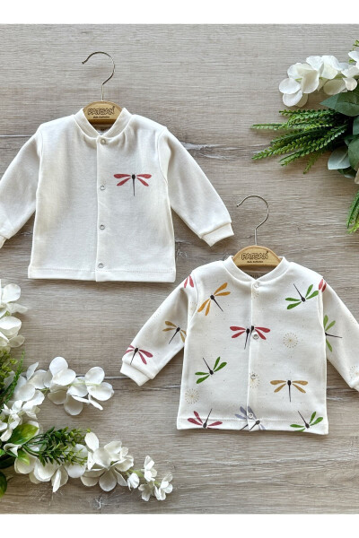 2-Piece Organic Cotton Baby Top & Cardigan Set Dragonfly - 3