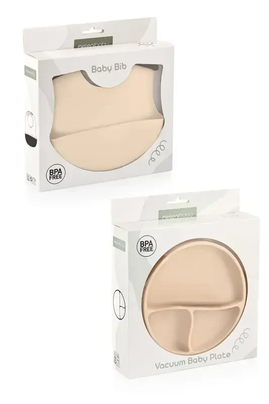 2-Piece Silicone Baby Feeding Set - Suction Plate - 6