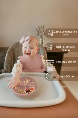 2-Piece Silicone Baby Feeding Set - Suction Plate - 4