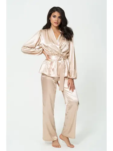 2-Piece Stone Pajama Set-Beige, For Both Indoor and Outdoor Use - 5