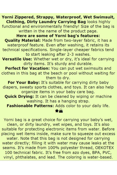 2 Pieces, 37x30 cm., Mom and Family Design, Waterproof Multi-Purpose Bag, Economical Set, Washable - 3