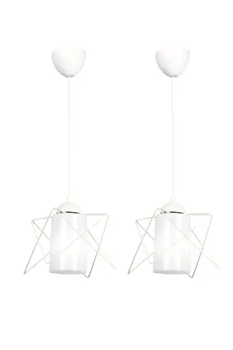 2 Pieces Modes Single White-White Acrylic 