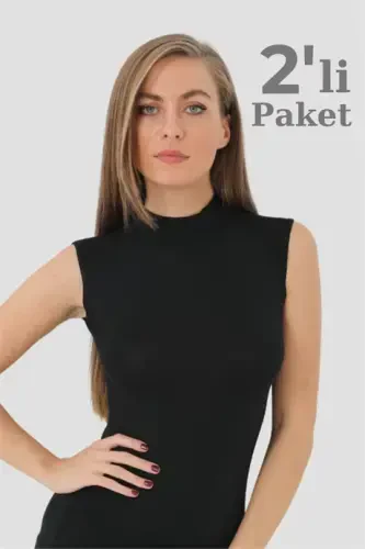 2 Qora Bambuk Ayollariga Mo'ljallangan Turtlenek Yensiz Zero Yensiz Bodi Bo'yinli Yensiz Badi - 1