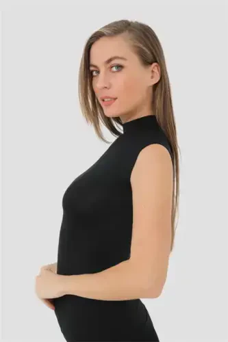 2 Qora Bambuk Ayollariga Mo'ljallangan Turtlenek Yensiz Zero Yensiz Bodi Bo'yinli Yensiz Badi - 4