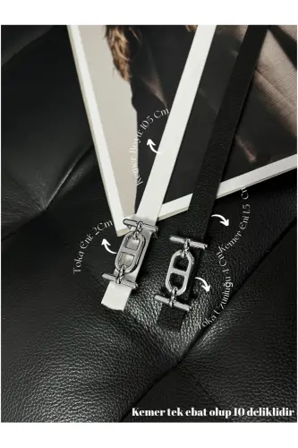 2-Row Silver Buckle Skinny Belt, Pants Belt, Shirt Belt, Jacket Belt-Mixed 