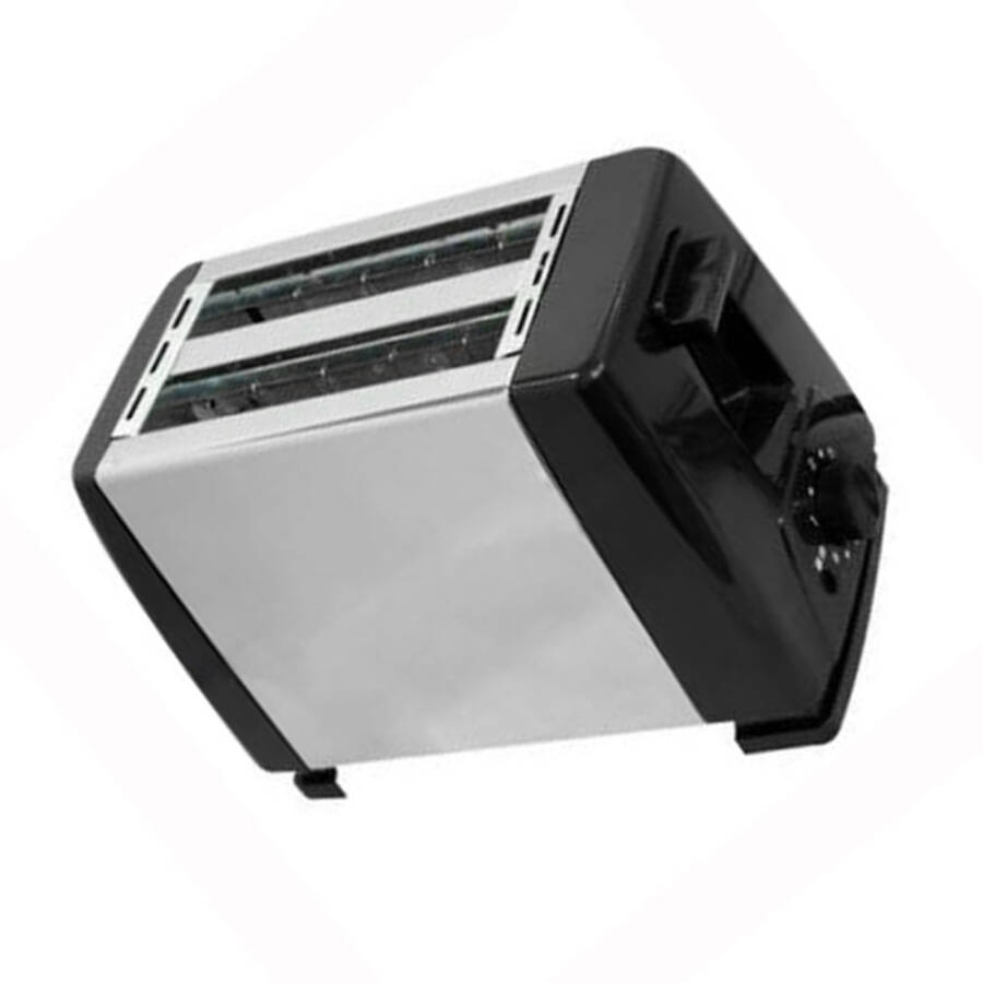 2 Slices Bread Makers Automatic Breakfast Machine Fast Heating Stainless Steel Wide Slot 6 Toast Settings for Bread Bagel Waffle (EU) - 3