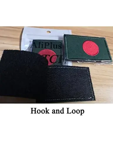 2 ШТ. AliPlus Бангладеш Флаг Патчи Вышитые Тактические Военные Моральные Патчи Аппликация Застежка Крючок и Петля - 5