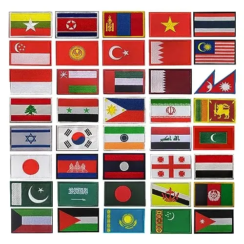 2 ШТ. AliPlus Барбадос Флаг Патчи Вышитые Тактические Военные Моральные Нашивки Аппликация Застежка Крючок и Петля - 6