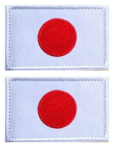 2 ШТ. AliPlus Japan Flag Patches Вышитые Тактические Военные Моральные Нашивки Аппликация Крепеж Крючок и Петля - 1