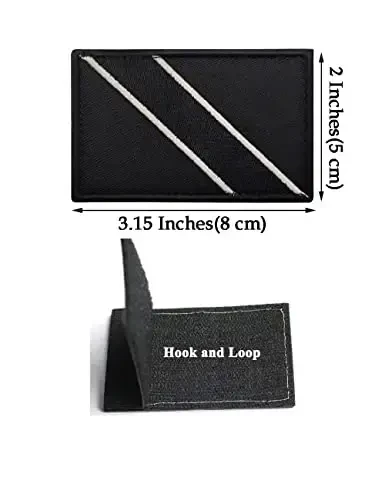 2 шт. AliPlus Тринидад и Тобаго Флаг Заплатки Вышитые Тактические Военные Моральные Нашивки Аппликация Застежка Крючок и Петля (Черный) - 2