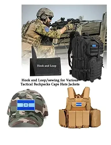 2 шт. нашивки AliPlus с флагом Гондураса, вышитая тактическая военная моральная нашивка, аппликация, застежка-липучка. - 4