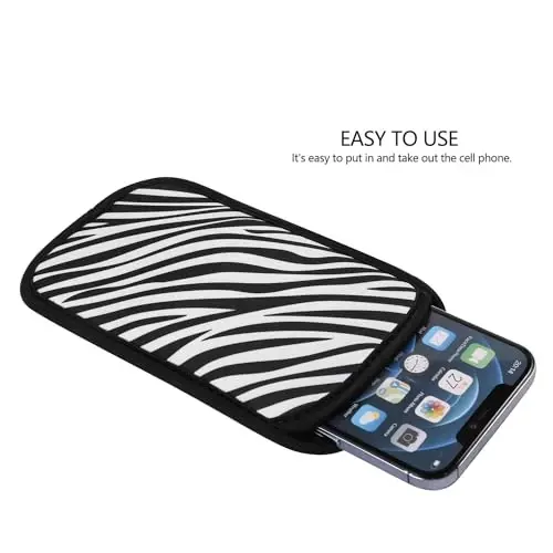 2 шт. Неопреновый чехол для телефона, совместимый с Apple iPhone 16 Pro Max 16 Plus XS Max Galaxy S25 Ultra S25+ S24 FE A16 A35 A55 Pixel 9 Pro XL Moto G Play Power (Large, Zebra) - 4