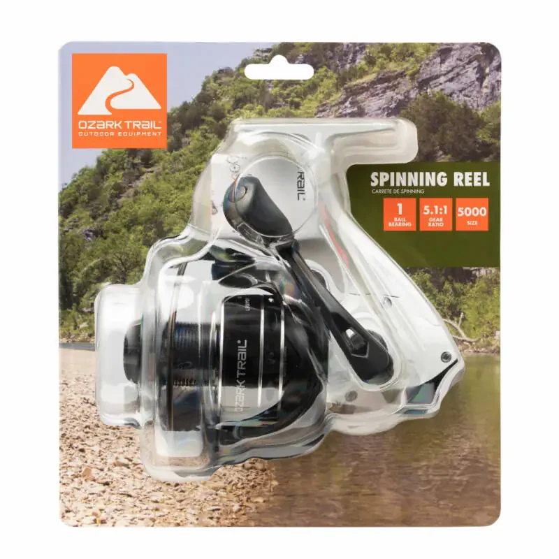 (2 шт.) Ozark Trail OT 5000 Безынерционная катушка, черная с серебром - 2