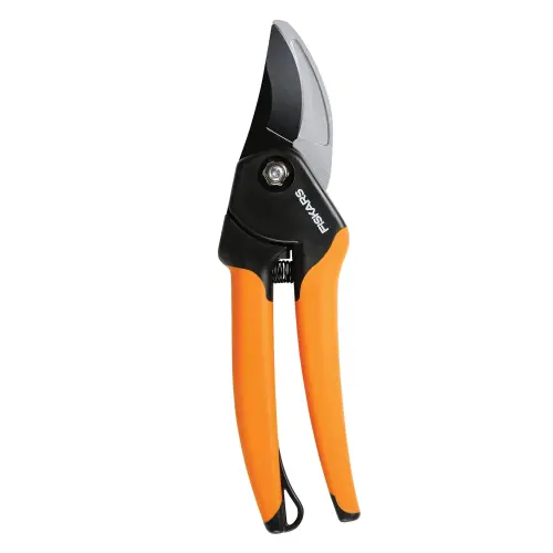 (2 шт.) Секатор Fiskars с обводным лезвием из стали и рукояткой SoftGrip, черный и оранжевый - 11