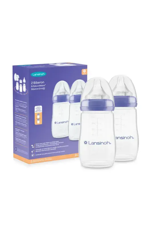 2 ta 240 ml lik NaturalWave® so'rg'ichli bolalar shishasi - 1