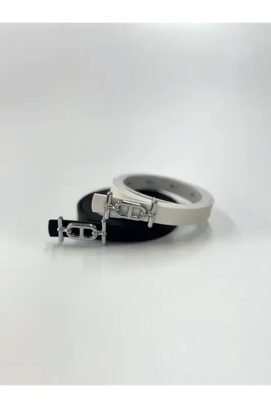 2 ta kumush qisqichli ingichka kamar, shim kamari, ko'ylak kamari, kurtka kamari - aralash - 6