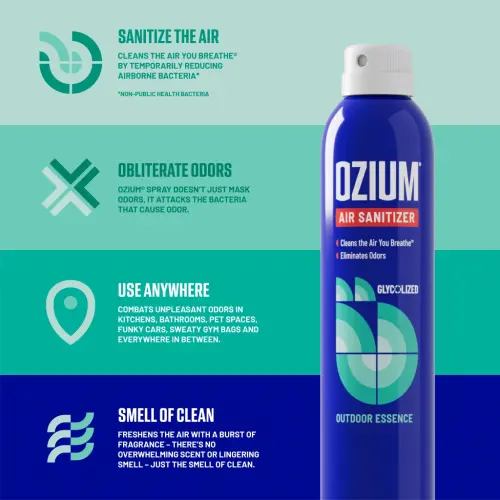 (2 ta) OZIUM Outdoor Essence Stand Alone Spray Automotive Air Freshener, 1 Pack, 3.5 fl oz Can - 13