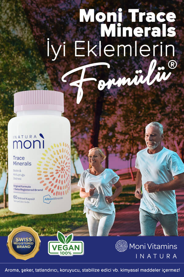 2 ta to'plam afzallik to'plami Moni Trace Minerals Biotin va ot quyruq ekstrakti 60 ta o'simlik kapsulası - 8