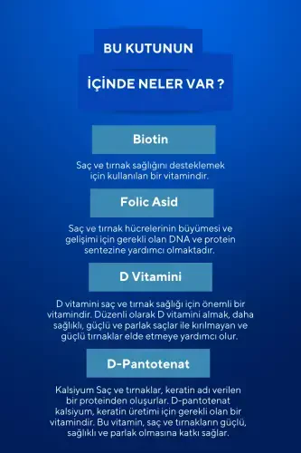 2 ta Vegan Soch va Tirnoq Vitamini Chaynab Olinadigan Gummy Biotin 5000, Vitamin D, Folik Kislota, Ot Kuyrugi - 3