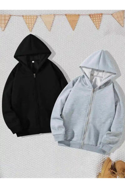 2 ta'limli Afzallik To'plami Qiz-O'g'il Bolalar BASMASIZ Kaputli SVITSHIRT ( YANGI MAHSU LOT ) 