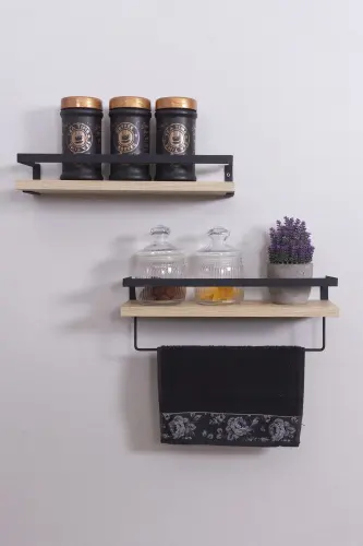 2-Tier Bathroom Shelf Towel Rack Decorative Bathroom Organizer Multi-Purpose Soap Dish Shelf - 7