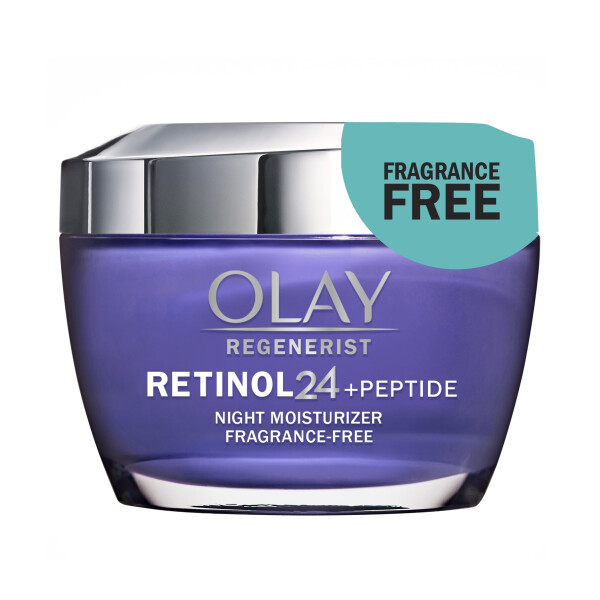 (2 упаковки) Olay Face Moisturizer Retinol 24 Ночной крем, Regenerist, Бесцветный лицевой увлажняющий крем, 1,7 унции - 2