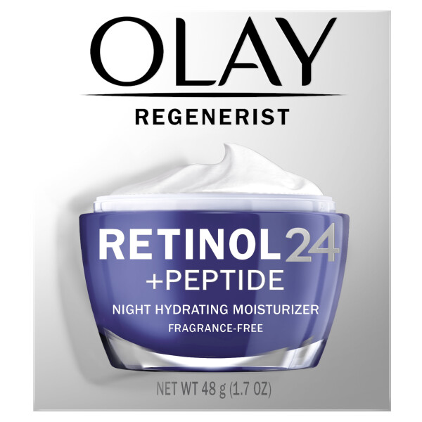 (2 упаковки) Olay Face Moisturizer Retinol 24 Ночной крем, Regenerist, Бесцветный лицевой увлажняющий крем, 1,7 унции - 10