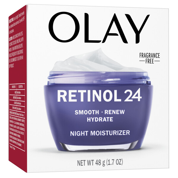 (2 упаковки) Olay Face Moisturizer Retinol 24 Ночной крем, Regenerist, Бесцветный лицевой увлажняющий крем, 1,7 унции - 20