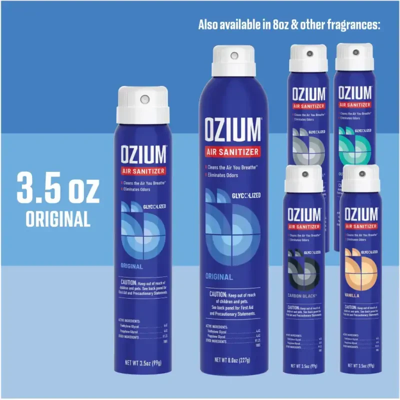 (2 упаковки) OZIUM Outdoor Essence Stand Alone Spray Automotive Air Freshener, 1 Pack, 3.5 fl oz Can - 1