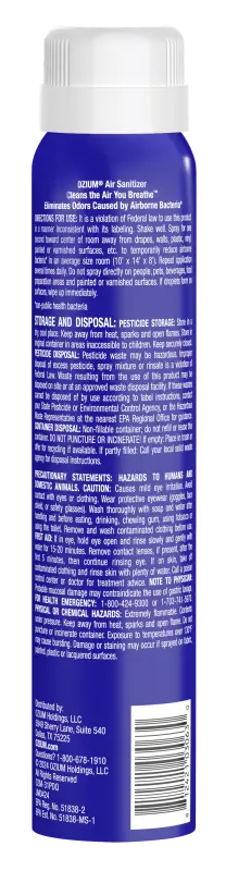 (2 упаковки) OZIUM Outdoor Essence Stand Alone Spray Automotive Air Freshener, 1 Pack, 3.5 fl oz Can - 6