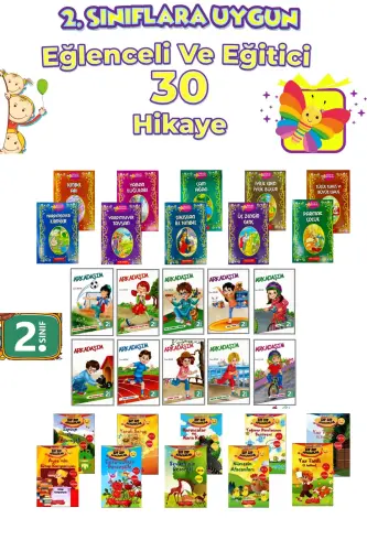 2. Ve 3.sınıflara Uygun Okumayı Sevdiren Öğretmen Tavsiyeli Okumayı Sevdiren 30'lu Hikaye Seti. - 1