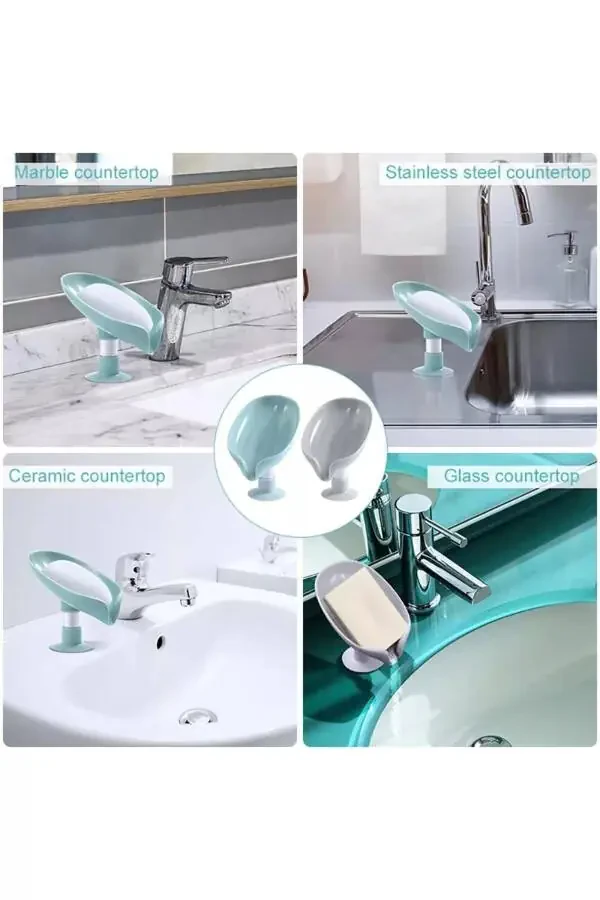 2 Waterproof Soap Dishes - Suction Cup Soap Dishes - 1