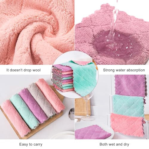 20 dona tozalash matosi, oshxona matosi, idish sochiqlar, super yutuqchi marjon baxmal idish sochiqlar, mikrofiber sifatli yumshoq choy sochiqlar, tez quriydigan latta, koʻp maqsadli qayta ishlatiladigan yuvish matosi, yopishmaydigan yogʻ matosi. - 2