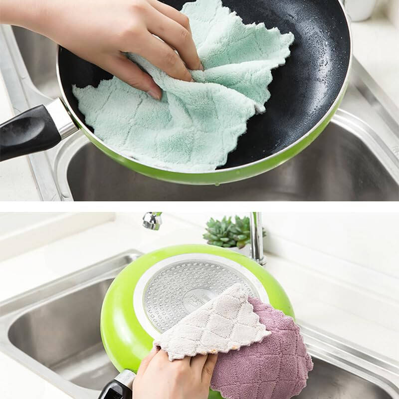 20 dona tozalash matosi, oshxona matosi, idish sochiqlar, super yutuqchi marjon baxmal idish sochiqlar, mikrofiber sifatli yumshoq choy sochiqlar, tez quriydigan latta, koʻp maqsadli qayta ishlatiladigan yuvish matosi, yopishmaydigan yogʻ matosi. - 5