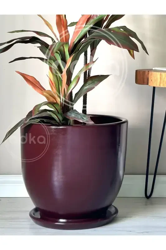 20 litr Klassik Guldon Tagʻligi 30cmx30cm Bordo-Bordo - 3