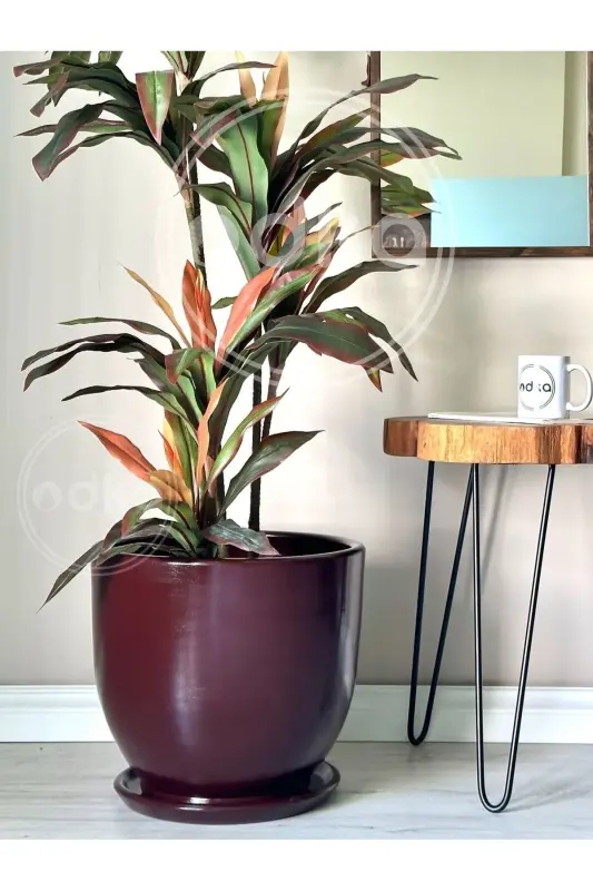 20 litr Klassik Guldon Tagʻligi 30cmx30cm Bordo-Bordo - 2