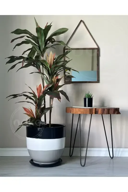 20 litr Klassik Guldon Tog'orachasi 30cmx30cm Qora Oq Granit-QORA - ODKA