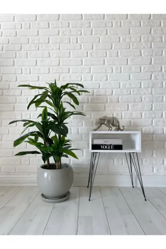 20litre Küre Saksı Tabaklı 27cmx27cm Granit Renk-Granit - 1